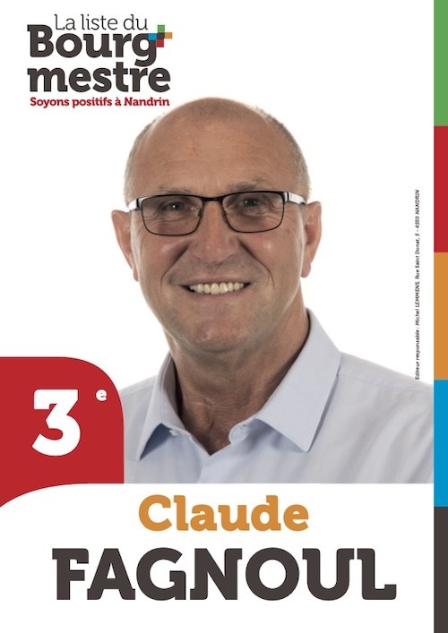 Claude Fagnoul Candidat élections bourgmestre Nandrin 2024