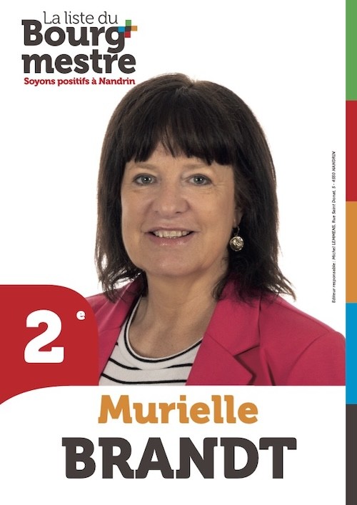 Murielle Brandt Candidat élections bourgmestre Nandrin 2024