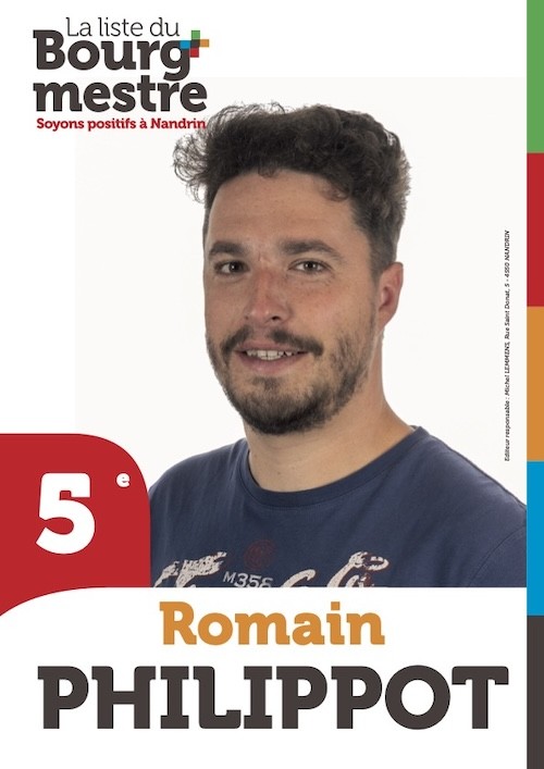 Romain Philippot Candidat élections bourgmestre Nandrin 2024